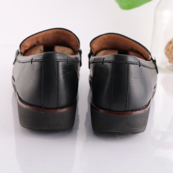 Fitflop Petrina Chain Loafer Platfrom Slip On Women 9 Black Leather Comfy Toning - Picture 7 of 14